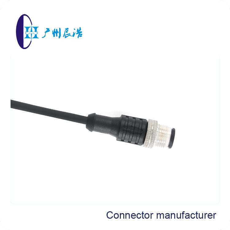 M12 针式 公头连接线