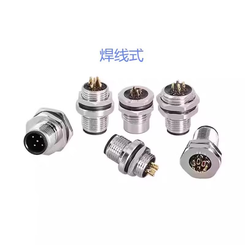 M12法兰座 焊线式